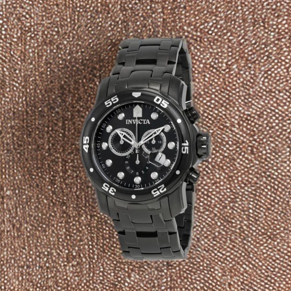Invicta Other - Invicta Pro Diver 0076 Chronograph Watch 48 mm Black Ion Plated Stainless Steel